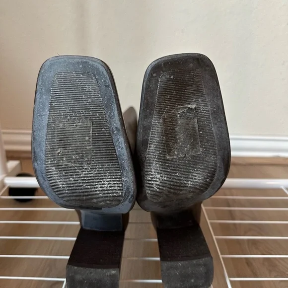 Mango Squared Toe Brown Knee-High Boots - Picture 6 of 8